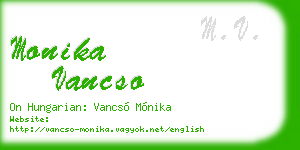 monika vancso business card