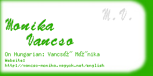 monika vancso business card